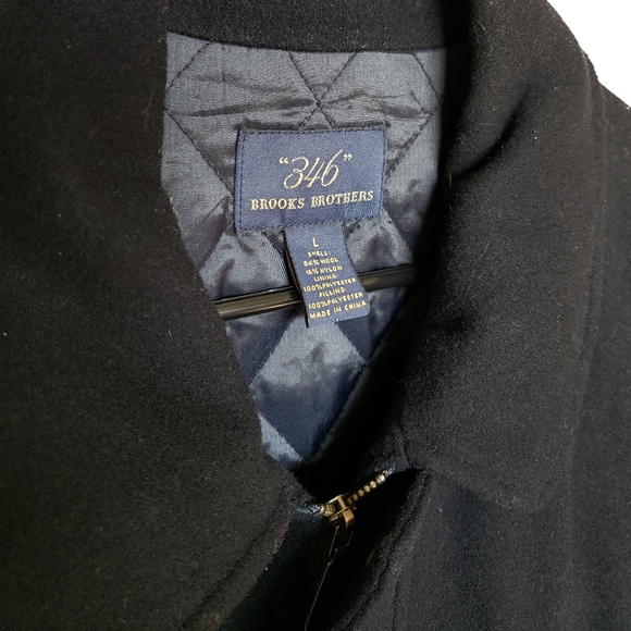 Brooks Brothers 346 Black Wool Walking Coat - Picture 2 of 4